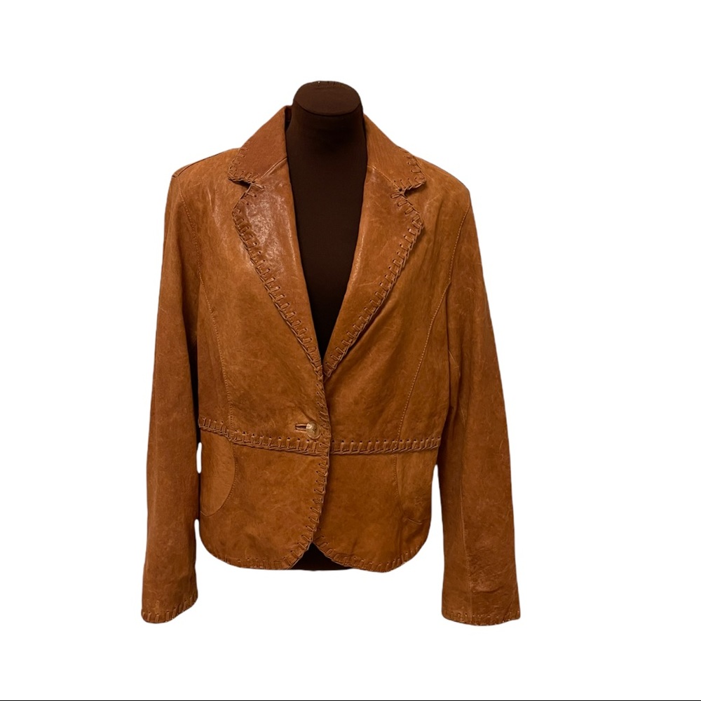 Like new- never been worn real leather jacket